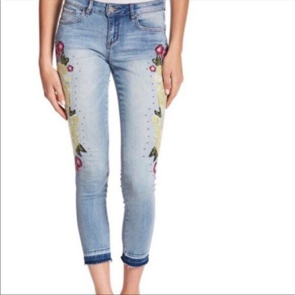 William Rash Womens Sz 27 Embroidered Ankle Skinny Jean - Picture 6 of 11